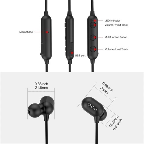 هندزفری بلوتوث گردنی کیو سی وای QCY S1 Stereo Bluetooth Earphones