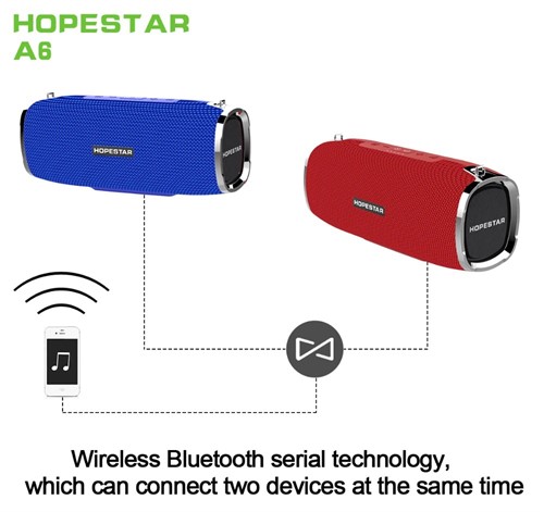 اسپیکر بلوتوث ضد آب و پاوربانک هاپ استار Hopestar A6 Bluetooth Speaker