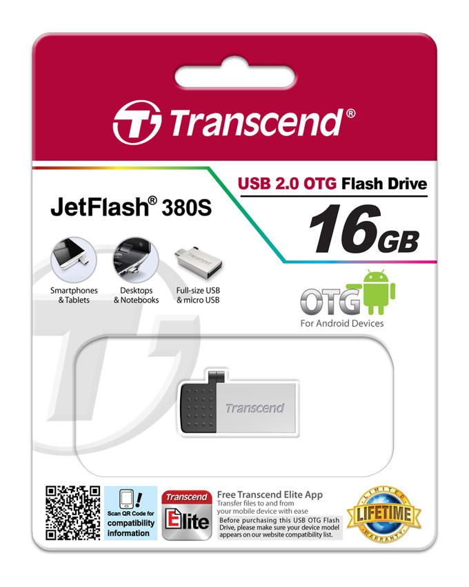 فلش مموری 16 گیگابایت ترنسند مدل JetFlash 380S OTG