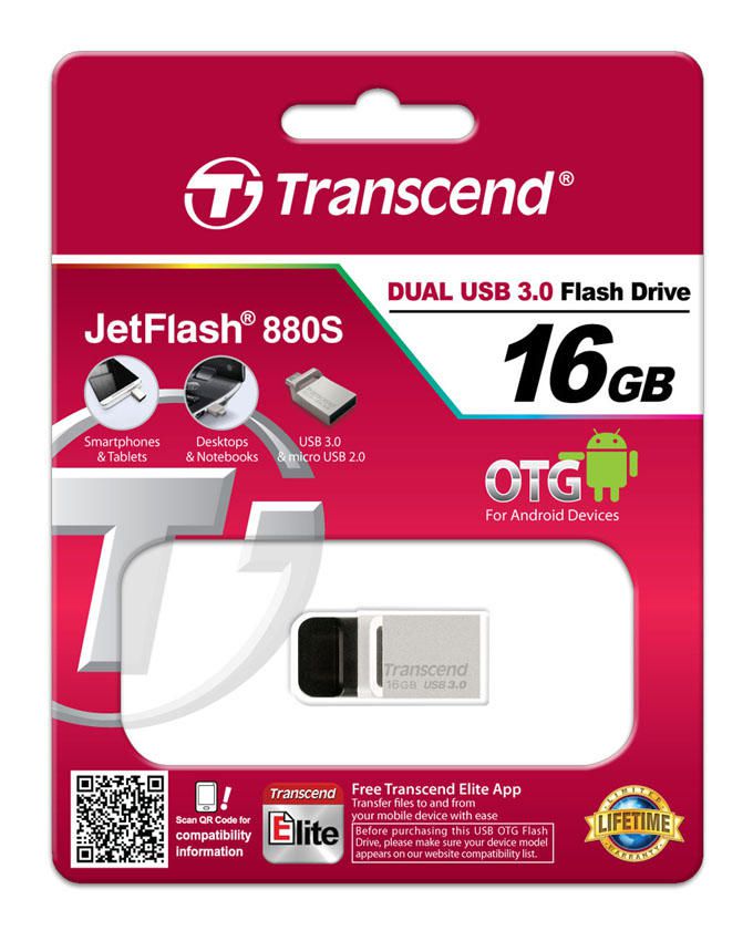 فلش مموری 16 گیگابایت ترنسند مدل JF880S OTG USB 3.0