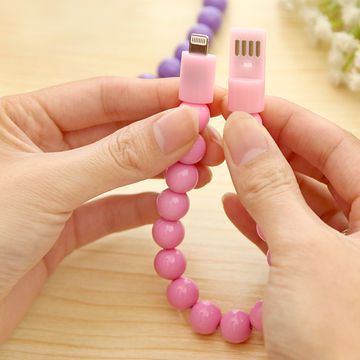 دستبند پوشیدنی کابل شارژ میکرو یو اس بی طرح سنگ براق