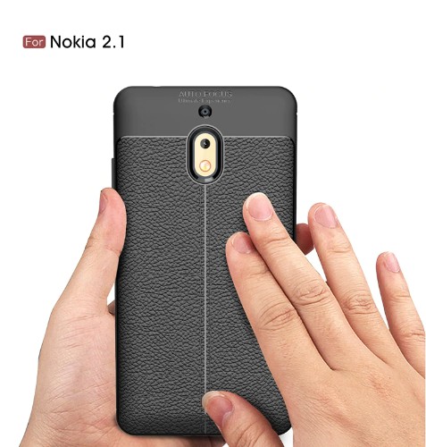 قاب محافظ طرح چرم Nokia 2.1 2018 Auto Focus Jelly Case