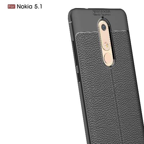 قاب محافظ طرح چرم Nokia 5.1 2018 Auto Focus Jelly Case