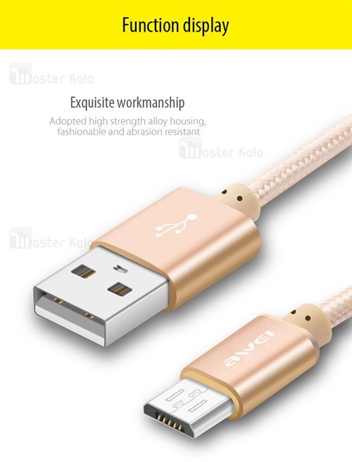 کابل شارژ میکرو یو اس بی اوی Awei CL-10 به طول 30 سانتی متر