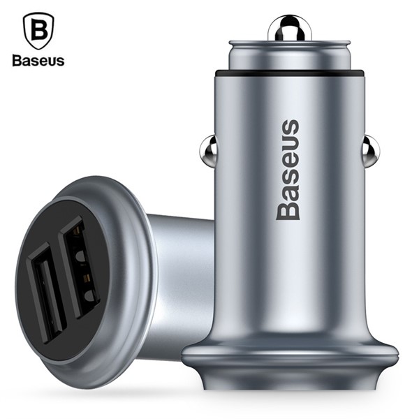 شارژر فندکی 2 پورت 3.1 آمپر بیسوس Baseus UFO Dual U Smart Car Charge