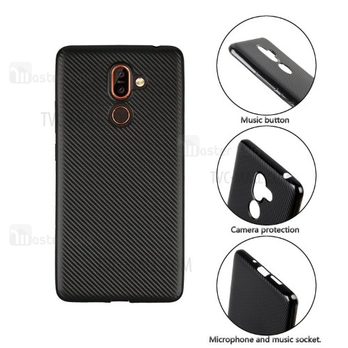 قاب فیبر کربنی Nokia 7 Plus Haimen Fiber Carbon Texture
