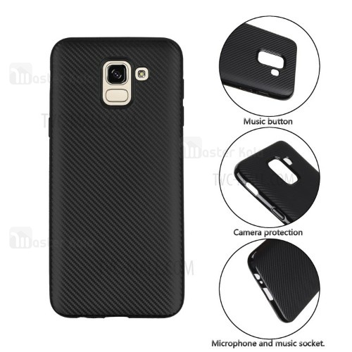 قاب فیبر کربنی Samsung Galaxy J6 2018 / J600 Haimen Fiber Carbon Texture