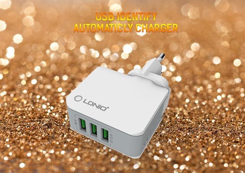 آداپتور شارژر سه پورت الدینیو LDNIO A3303 Charger Adapter همراه با کابل