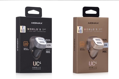 شارژر فندکی 2 پورت مومکس Momax UC4 Dual USB Port Car Charger