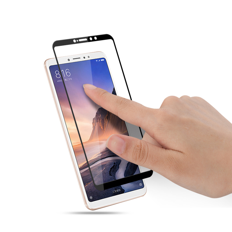 محافظ صفحه نمایش شیشه ای و تمام صفحه دور چسب مارک TT مناسب Xiaomi Mi Max 3