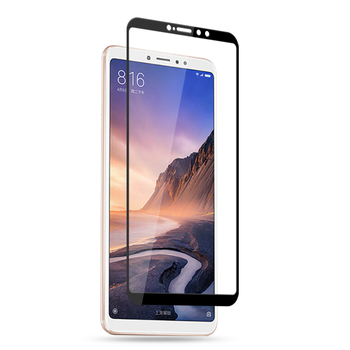 محافظ صفحه نمایش شیشه ای و تمام صفحه دور چسب مارک TT مناسب Xiaomi Mi Max 3