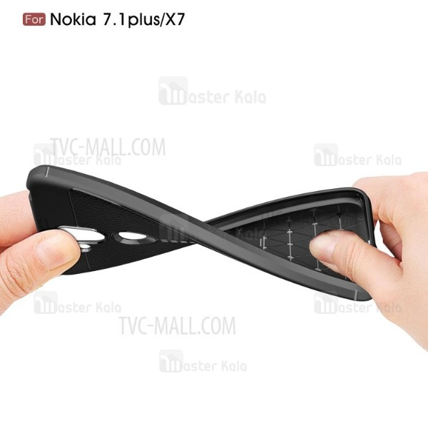 قاب محافظ طرح چرم Nokia 7.1 Plus / X7 Auto Focus Jelly Case