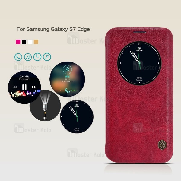 کیف چرمی Samsung Galaxy S7 Edge Nillkin Qin Smart Leather Case