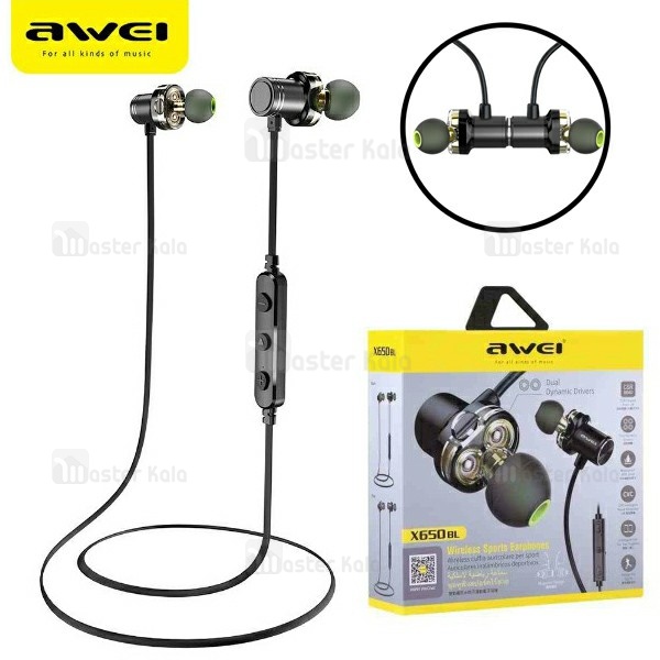 هندزفری بلوتوث اوی Awei X650BL Stereo Earphones گردنی و مگنتی