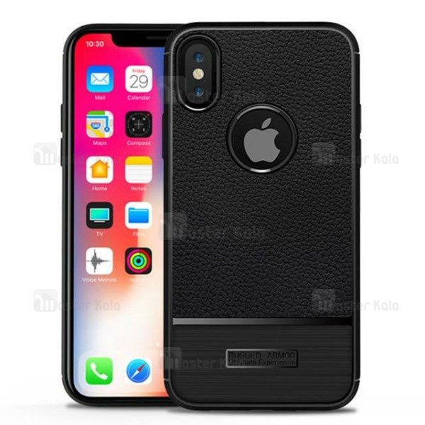 قاب فیبر کربنی Apple iPhone XS Max Becation Litchi Rugged Armor Case