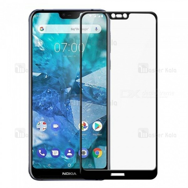 محافظ صفحه شیشه ای تمام صفحه تمام چسب نوکیا Nokia 7.1 2018 9D Glass