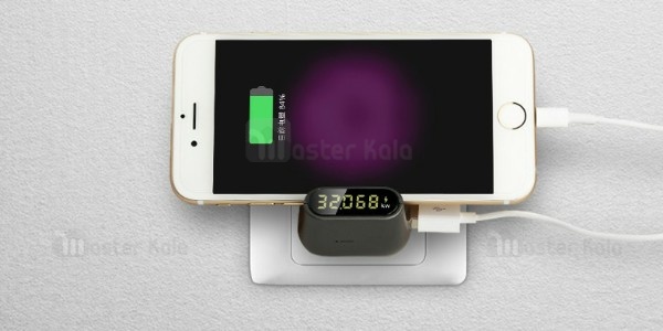 شارژر دیواری بیسوس Baseus Smarter دارای نمایشگر LCD و نگهدارنده موبایل