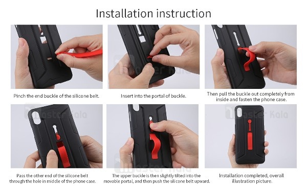 قاب محافظ انگشتی نیلکین آیفون Apple iPhone XS Max Grip case with finger