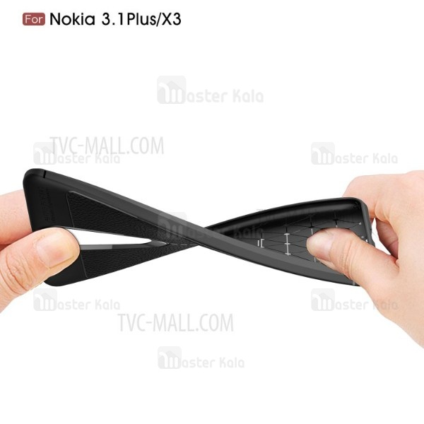 قاب طرح چرم Nokia 3.1 Plus Auto Focus Jelly Case