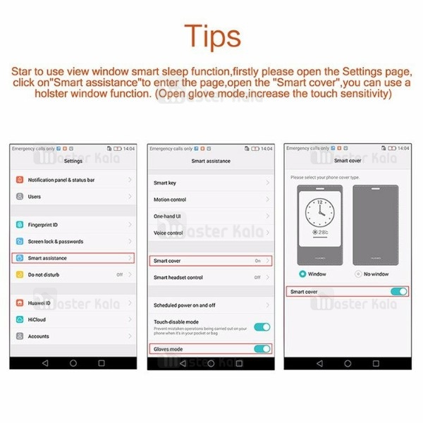 کیف چرمی هوشمند نیلکین هواوی Huawei Honor V8 Nillkin Qin