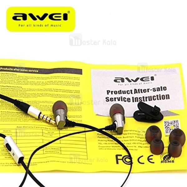 هندزفری سیمی AWEI ES-860i IN-Ear Headphones ساختار تو گوشی