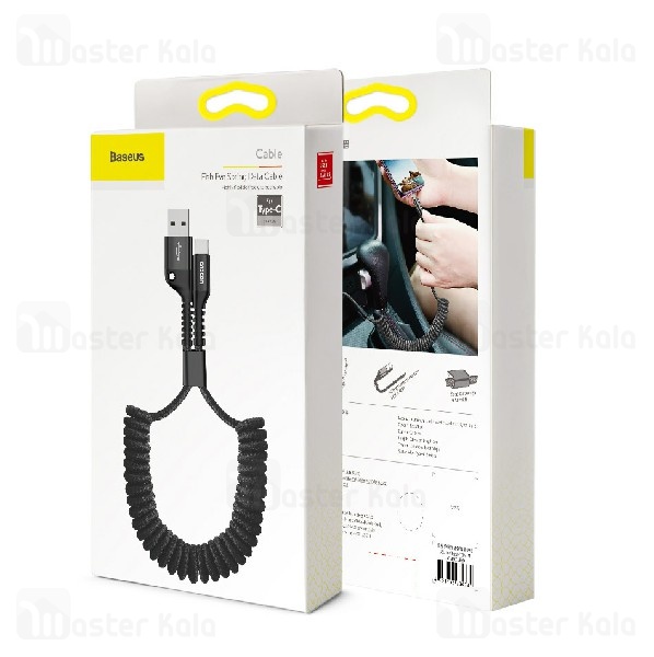 کابل Type C بیسوس Baseus Fish Eye Spring طراحی تلفنی با توان 2 آمپر