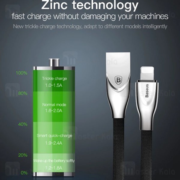 کابل لایتنینگ آیفونی بیسوس Baseus Zinc Alloy Lightning Cable CALXN-01