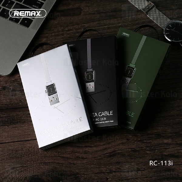 کابل لایتنینگ ریمکس Remax RC-113i Watch طرح ساعت با توان 2.4 آمپر