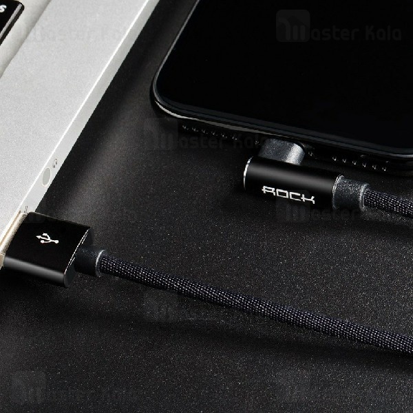 کابل شارژ لایتنینگ راک ROCK L-shape Lightning RCB0600 با توان 2.1 آمپر