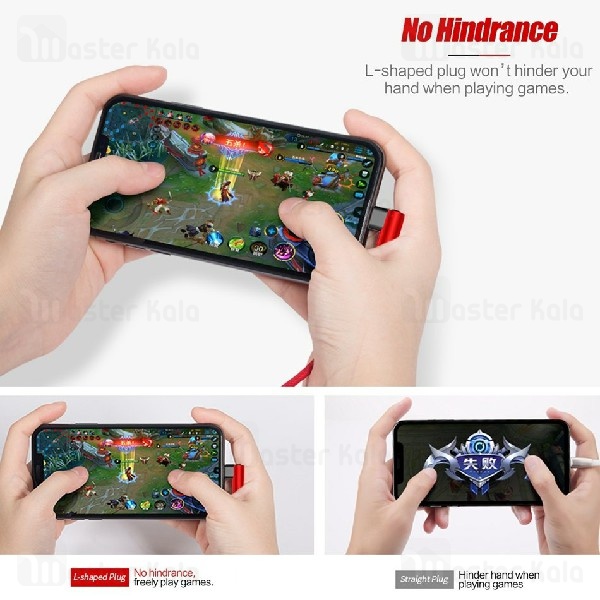 کابل شارژ لایتنینگ راک ROCK L-shape Lightning RCB0600 با توان 2.1 آمپر