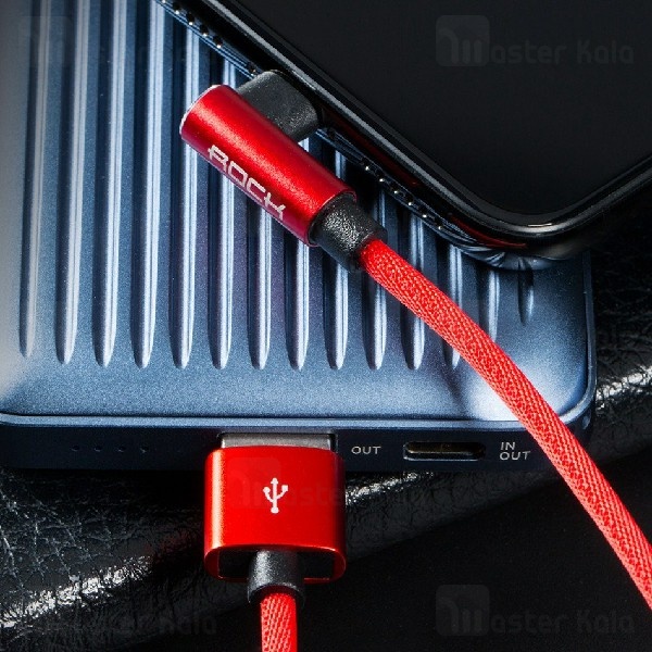 کابل شارژ لایتنینگ راک ROCK L-shape Lightning RCB0600 با توان 2.1 آمپر