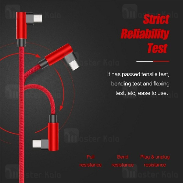 کابل شارژ Type C راک ROCK L-shape Type C RCB0602 با توان 2.0 آمپر