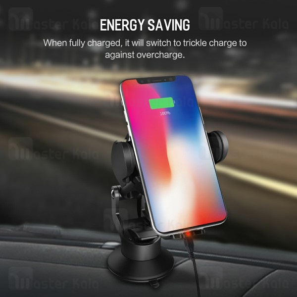 هولدر شارژ وایرلس Rock W2 Pro Car Wireless Charging Stand