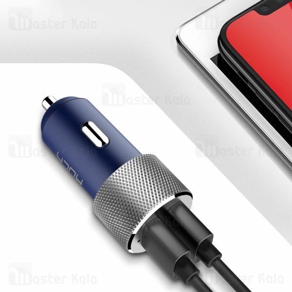 شارژ فندکی دو پورت راک Rock RCC0128 Sitor Car Charger با پورت تایپ سی 3 آمپر