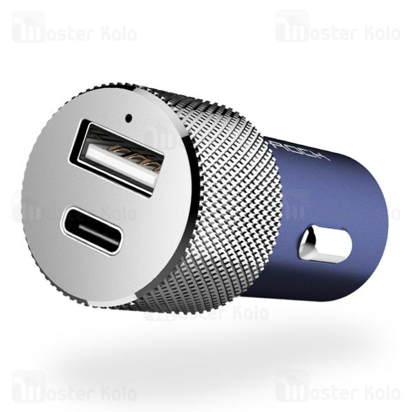 شارژ فندکی دو پورت راک Rock RCC0128 Sitor Car Charger با پورت تایپ سی 3 آمپر