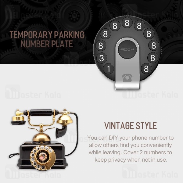 هولدر کارت پارکینگ Rock RPH0847 Temporary Parking Number Plate