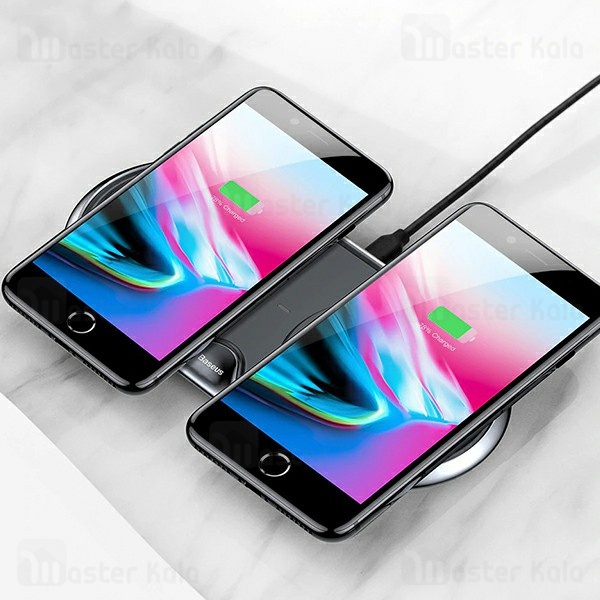 شارژر وایرلس 20 وات بیسوس Baseus Dual Metal Wireless شارژ همزمان دو دستگاه