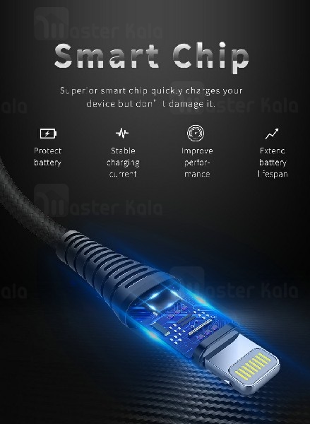 کابل لایتنینگ راک Rock Hi-Tensile توان 2.1 آمپر و طول 25 سانتی متر