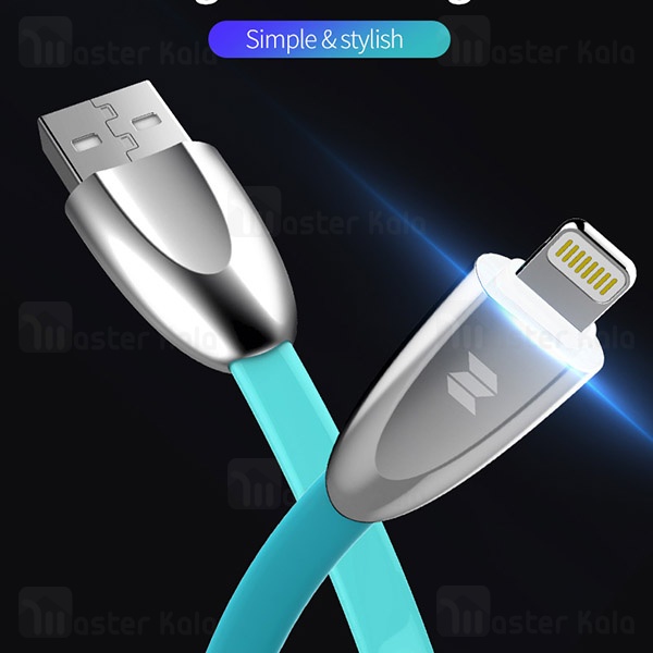 کابل آیفونی Rockspace Metal Lightning Auto Disconnect Data Cable