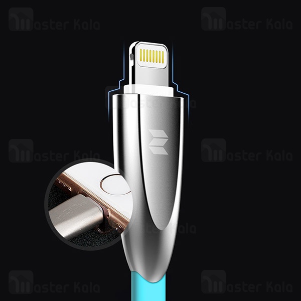 کابل آیفونی Rockspace Metal Lightning Auto Disconnect Data Cable