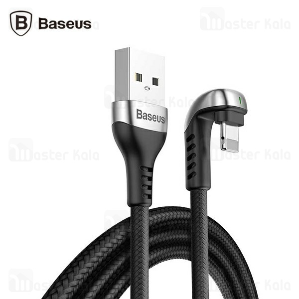 کابل آیفونی Baseus Green U-shaped lamp Mobile Game Lightning Cable CALUX-B09