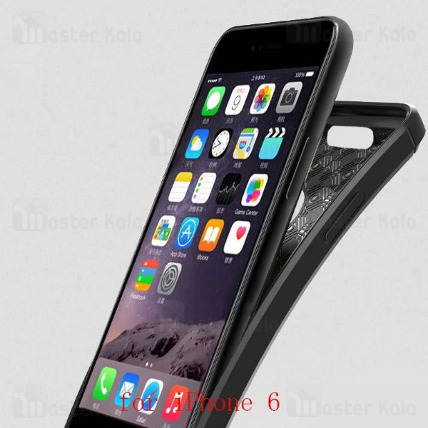 قاب فیبر کربنی Apple iPhone 6-6s Becation Litchi Rugged Armor Case