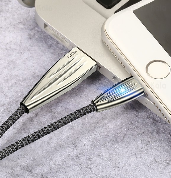 پک دو عددی کابل لایتنینگ توتو TOTU BLA-044 بدنه کنفی با توان 2.4 آمپر