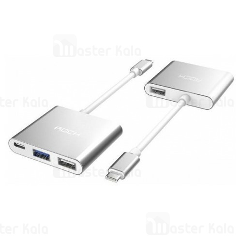 هاب 4 پورت Type C راک اسپیس RockSpace RCB0481 Type C to USB 3.0