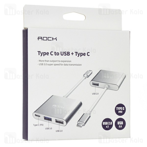 هاب 4 پورت Type C راک اسپیس RockSpace RCB0481 Type C to USB 3.0
