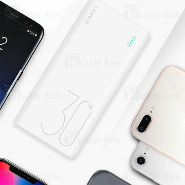 پاوربانک 30000 فست شارژ روموس Romoss Sense 8 Plus PHP30 Pro QC 3.0 سه پورت