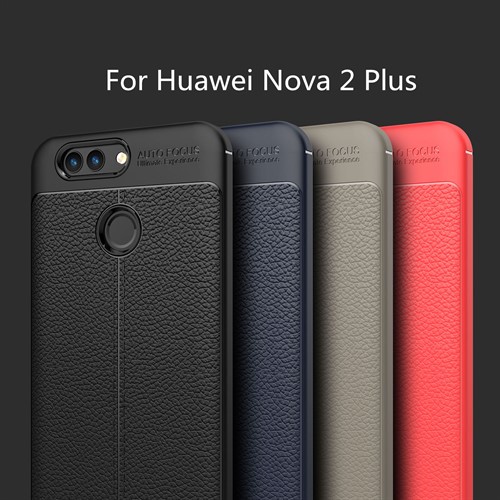 قاب محافظ ژله ای طرح چرم Huawei Nova 2 Plus مدل Auto Focus