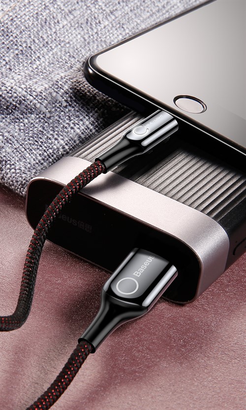 کابل لایتنینگ Baseus C-Shaped Light intelligent CALCD-01