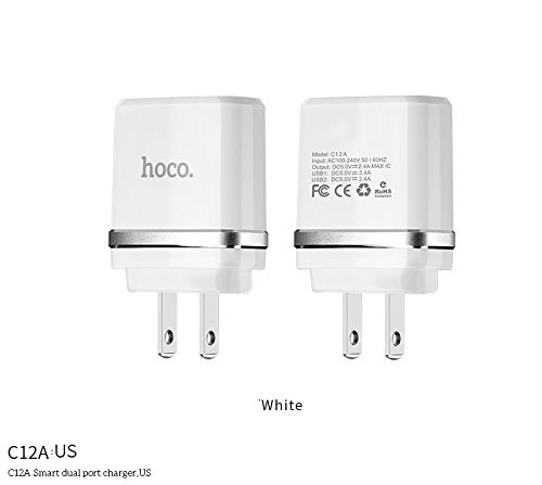 شارژر دیواری 2 پورت هوکو Hoco C12A Dual USB Charger همراه با کابل