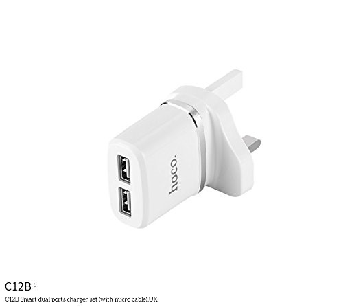 شارژر دیواری 2 پورت هوکو Hoco C12B Dual USB Charger